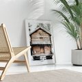 Plakat bez ramy 30x40 - Śnieżny Ustronny Raj - domek w górach, śnieg