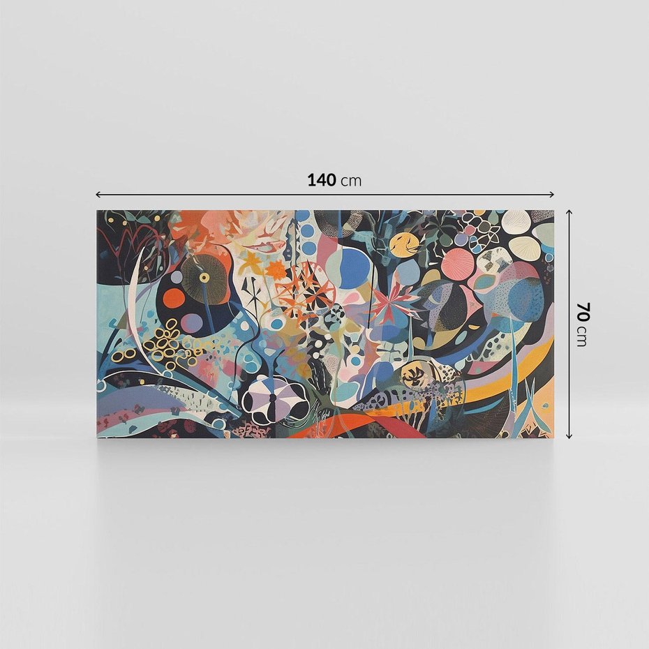 Obraz na płótnie 140x70 - Kolory Pasteli - abstrakcja, olej na płótnie