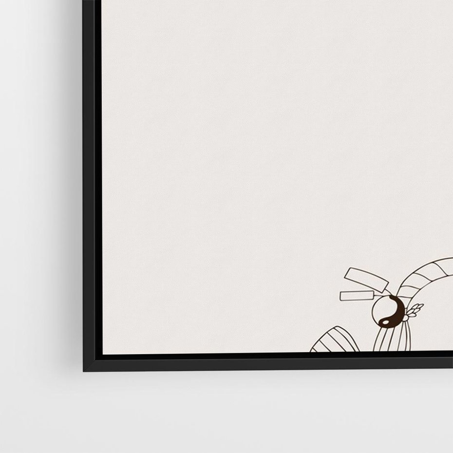 Obraz w ramie 100x70 - Orientalna Harmonia - japandi, japonia - rama czarna