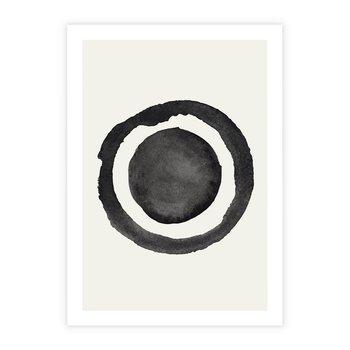 Plakat bez ramy 21x30 - Bezgraniczne Widoki - abstrakcyjne plamy okręgi, akwarelowe