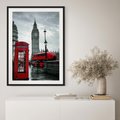 Plakat bez ramy 21x30 - Uliczka z charakterystyczną budką w Londynie - Londyn, budka