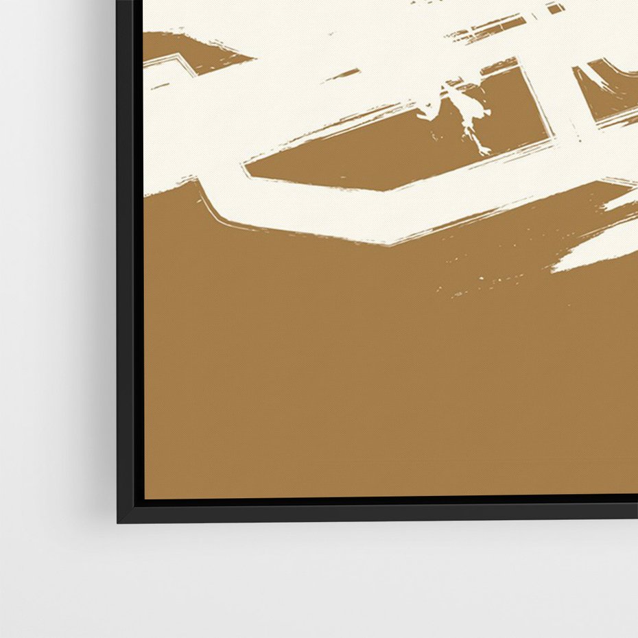 Obraz w ramie 50x70 - Taniec Energii - abstrakcyjne kreski, maźnięcia - rama czarna