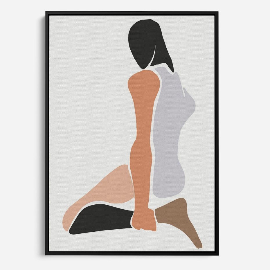 Obraz w ramie 70x100 - Widok Abstrakcyjny - abstrakcyjny obraz, minimalizm - rama czarna