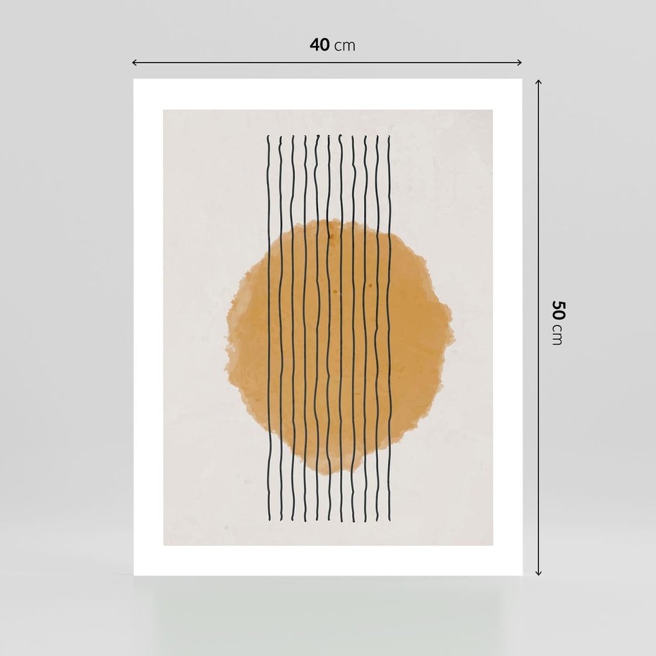 Plakat bez ramy 40x50 - Taniec Emocji - abstrakcyjne akwarelowe plamy, nieregularne kreski