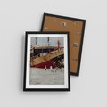 Plakat w ramie 30x40 - Przygoda na Horyzoncie - port, statek - rama czarna