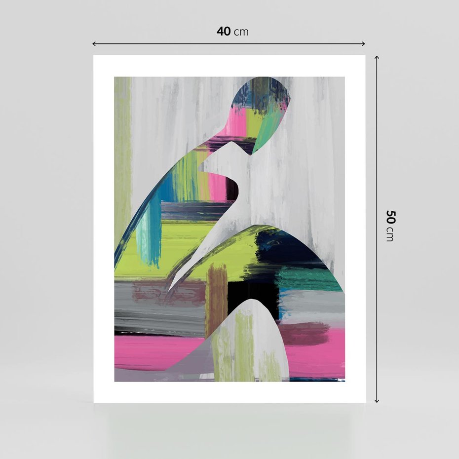 Plakat bez ramy 40x50 - Impulsy Marzeń - abstrakcyjna sztuka, nowoczesny obraz