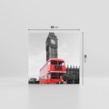 Obraz na płótnie 40x40 - Autobusy w tętniącym życiem Londynie - Londyn, autobus