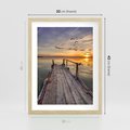 Plakat w ramie 30x40 - Zachód Słońca na Pomostcie - zachód, słońca - rama drewno