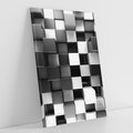Obraz na płótnie 70x100 - Abstrakcyjna Szachownica: Gra Kolorów w 3D - 3D, abstrakcja