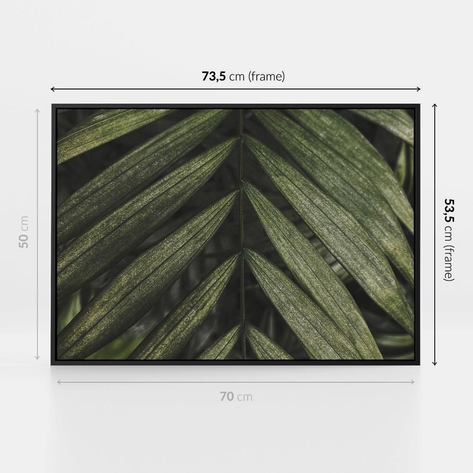 Obraz w ramie 70x50 - W Liściach Ukryte - zdjęcie, fotografia - rama czarna