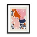 Plakat w ramie 50x70 - Miłość w Dwóch Sercach - miłość, para zakochanych - rama czarna