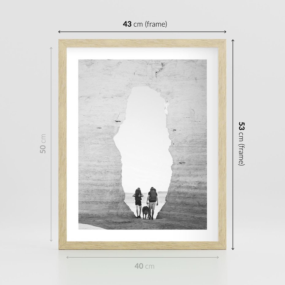 Plakat w ramie 40x50 - Podróżna Eksploracja - Echa Przygody - rama drewno