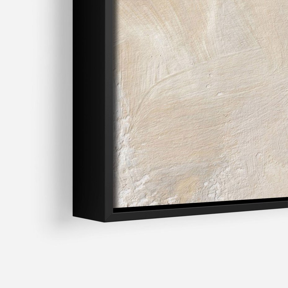 Obraz w ramie 50x70 - Elegancja w Złocistym Chaosie - złoto beż, abstrakcja - rama czarna