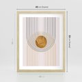 Plakat w ramie 40x50 - Złota Geometria - styl modern, złoto - rama drewno