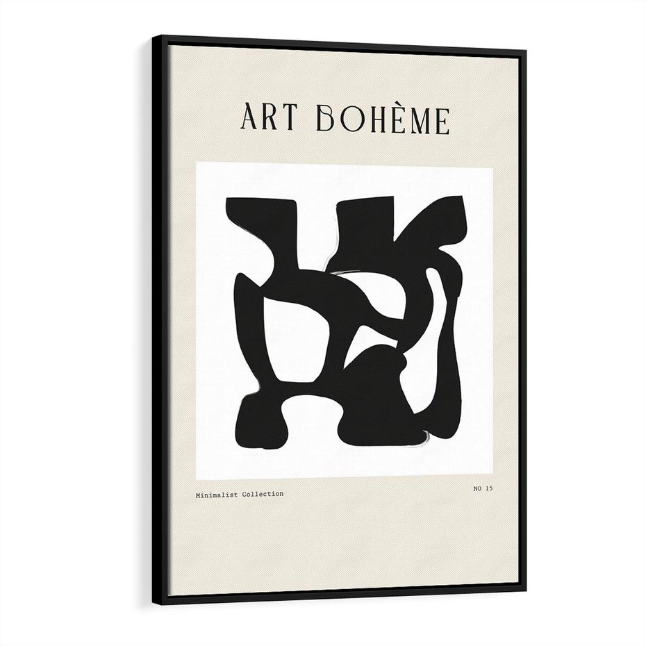 Obraz w ramie 50x70 - Boho Szepty - boho plakat, minimalizm - rama czarna