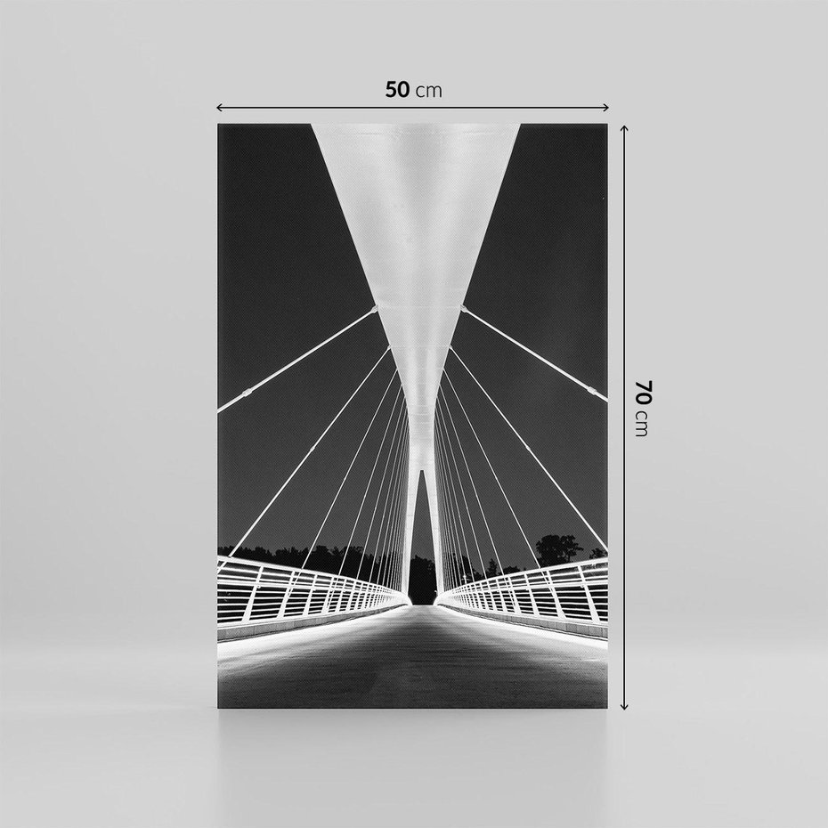 Obraz na płótnie 50x70 - Most nocą - Architektura - most, noc