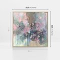 Obraz w ramie 50x50 - Efemeryczne Kwitnienie Drzew - akwarela, rozmyte pastelowe tłó - rama drewno