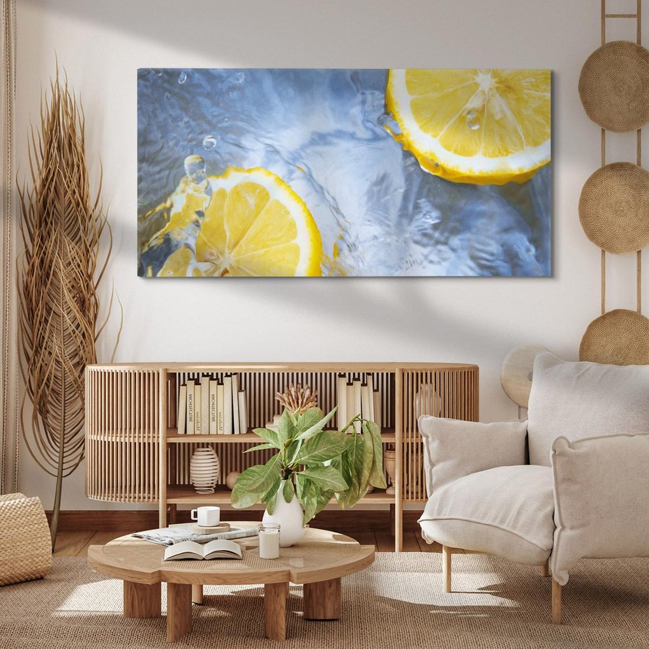 Obraz na płótnie 140x70 - Cytryny Kwasowa Świeżość - cytryny, owoce