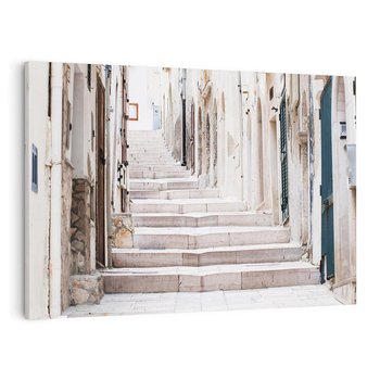 Obraz na płótnie 100x70 - Urokliwa uliczka w perspektywie - uliczka, perspektywa