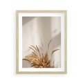 Plakat w ramie 40x50 - mpresyjne układy traw - boho, trawy - rama drewno