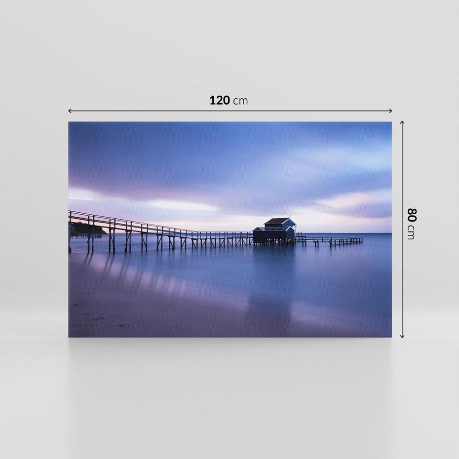 Obraz na płótnie 120x80 - Romantyczne molo nad morzem - molo, morze