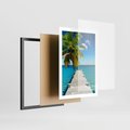 Plakat w ramie 50x70 - Hawajskie Palmy - palma, morze - rama czarna