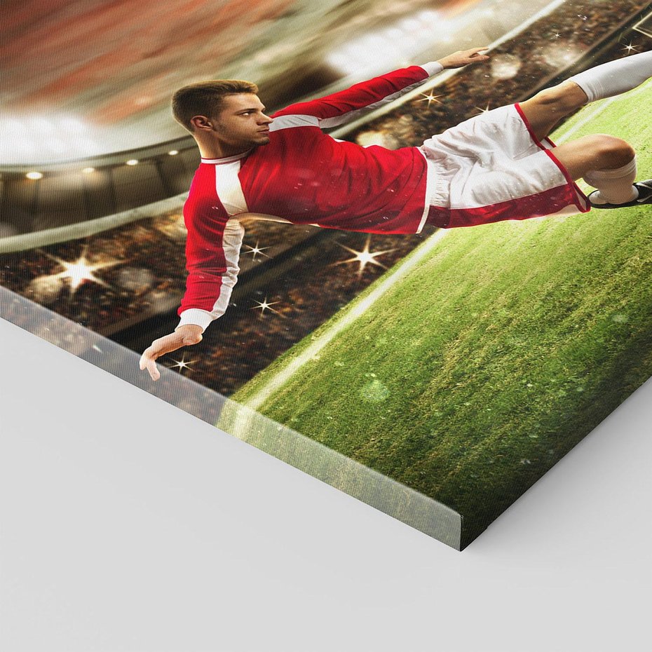 Obraz na płótnie 120x80 - Magia stadionowego futbolu - piłka nożna, stadion