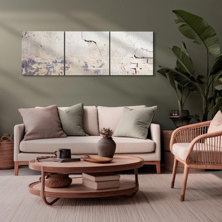 Obraz na płótnie 120x40 - Surowość ściany z betonu - ściana, beton