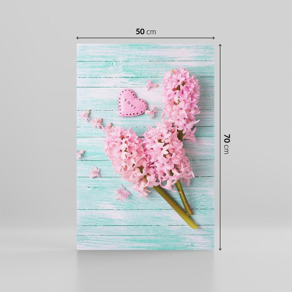 Obraz na płótnie 50x70 - Hiacynty w Kwiatowej Kompozycji - hiacynty, kwiaty