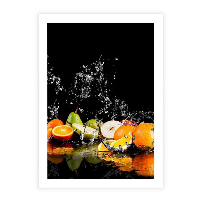 Plakat bez ramy 21x30 - Owoce w Restauracji - owoce, kuchnia