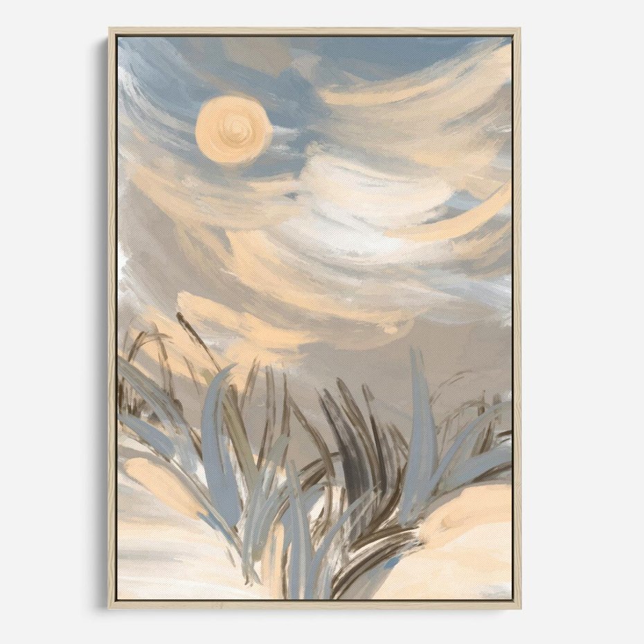 Obraz w ramie 80x120 - Światłości Taniec - akwarela, obraz - rama drewno