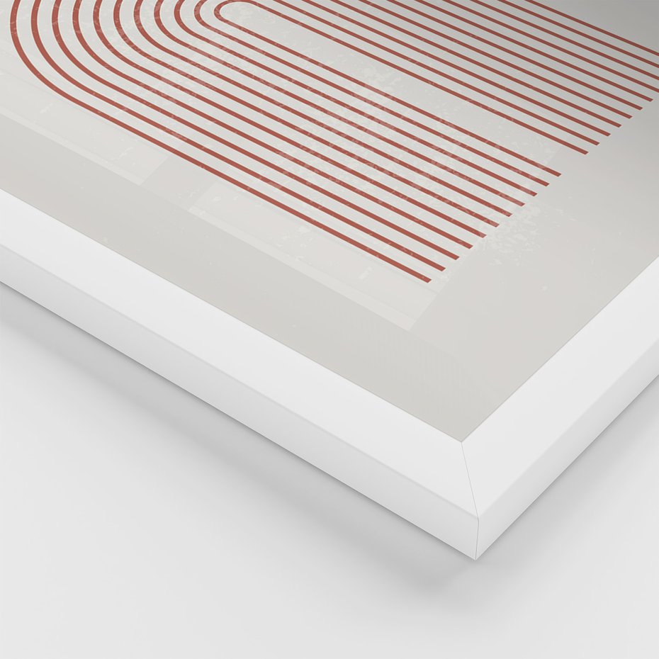 Zestaw obrazy w ramie 40x50 galeria - Boho, słońce, graficzne - rama biała