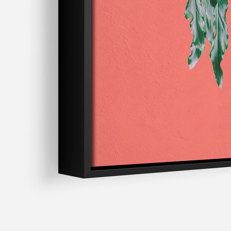 Obraz w ramie 50x70 - Energetyczna Eksplozja Natury - liście, kolor - rama czarna