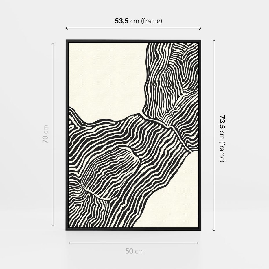 Obraz w ramie 50x70 - Podróżne Impresje - boho plakat, rycina - rama czarna