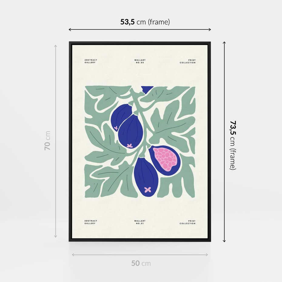 Obraz w ramie 50x70 - Symfonia Przestrzeni - figi, plakat - rama czarna