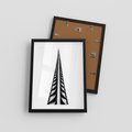 Plakat w ramie 30x40 - Majestatyczna Architektura - wysoki, strzelisty wieżowiec - rama czarna