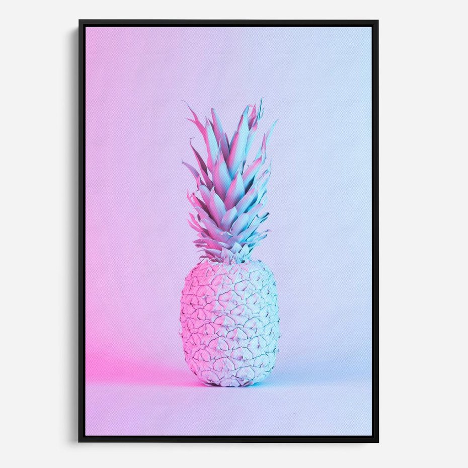 Obraz w ramie 70x100 - Ananas Abstrakcja - ananas, abstrakcja - rama czarna