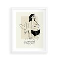 Plakat w ramie 40x50 - Moc to Ona - rysunek, sztuka nowoczesna - rama biała