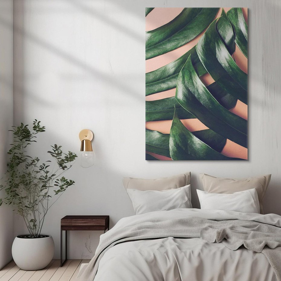 Obraz na płótnie 80x120 - Monstera Liście - monstera, liście