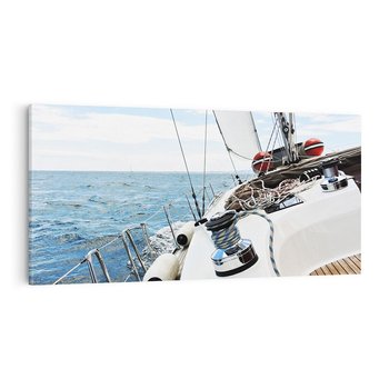 Obraz na płótnie 120x60 - Moc żaglowca na pełnym morzu - żaglowiec, jacht
