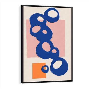 Obraz w ramie 50x70 - Migocące Plamiste Echa - abstrakcja, nowoczesny plakat - rama czarna