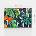 Obraz w ramie 70x50 - Tropikalne Pragnienia - akwarela, liście tropikalne - rama drewno