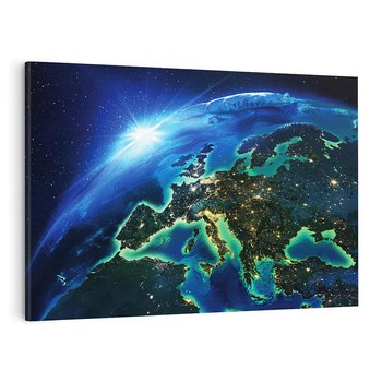 Obraz na płótnie 70x50 - Kosmiczna podróż: piękno Ziemi - kosmos, ziemia