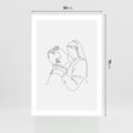 Plakat bez ramy 50x70 - Bezgraniczne Tańce - para zakochanych, kobieta i mężczyzna
