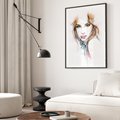 Plakat w ramie 30x40 - Abstrakcyjny portret kobiecy - grafika, kobieta - rama czarna