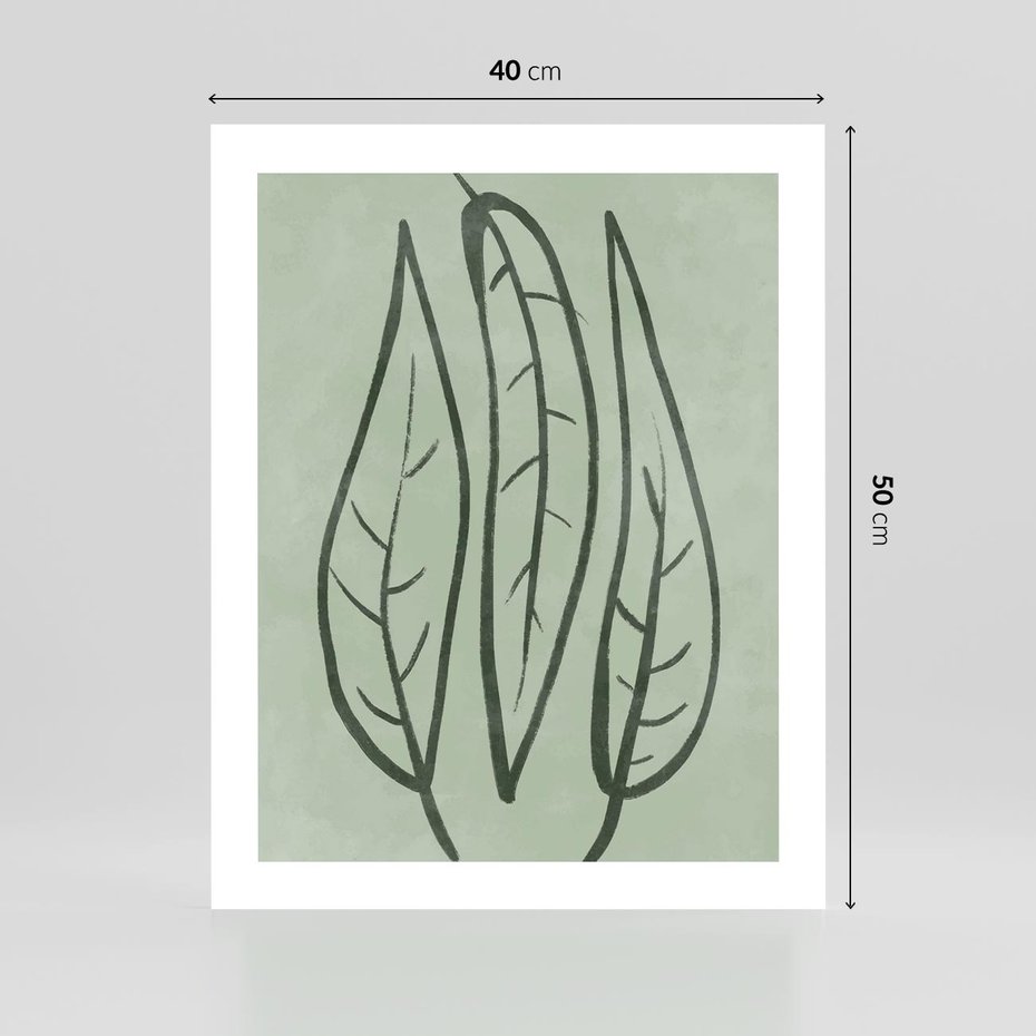 Plakat bez ramy 40x50 - Energetyczne Ekspresje Natury - zielony plakat, roślinne motywy