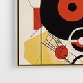 Obraz w ramie 80x80 - Wnętrza Refleksyjnego Światła - modernistyczny obraz, styl bauhaus - rama drewno