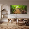 Obraz na płótnie 140x70 - Magiczne schody w lesie - schody, las