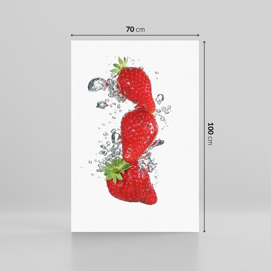 Obraz na płótnie 70x100 - Aromatyczne truskawki w pełnym rozkwicie - truskawki, owoce