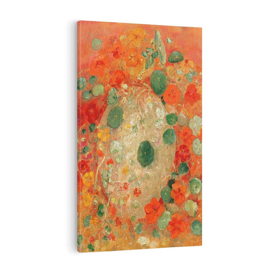 Obraz na płótnie 50x70 - "Nasturcje" (1905) Odilon Redon - Reprodukcja - reprodukcja, obraz na płótnie